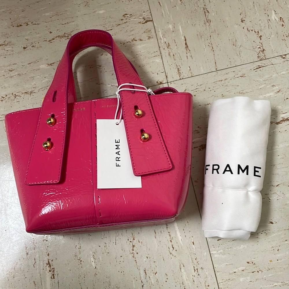 FRAME hot pink mini handbag with detachable shoulder strap